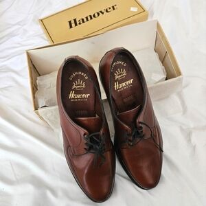 Vintage Hanover Imperial 100% Leather Men's Dress Shoes Brown Size 9½ - Unworn
